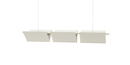 Suspension 3to9 de Neri&amp;Hu - Cassina-vue de face, trois modules blancs suspendus-Cassina