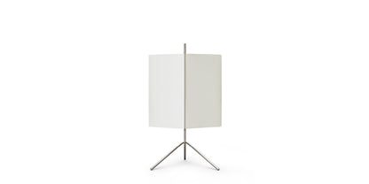 Lampe à poser 3to9 de Neri&amp;Hu - Cassina-vue de face, volumes blancs sur trépied métallique-Cassina