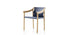 Chaise 905 de Vico Magistretti - Cassina-vue de trois quarts, assise en cuir bleu-Cassina