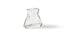 Vase à fleurs échancré de Charlotte Perriand - Cassina-vase en verre transparent, vue de face-Cassina