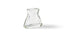 Vase à fleurs échancré de Charlotte Perriand - Cassina-vase en verre transparent, vue de face-Cassina