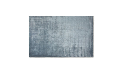 Tapis Atacama 3 en soie de bambou - Cassina-vue à plat, tapis bleu gris nuancé-Cassina