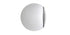 Miroir Gibbous de Michael Anastassiades - Cassina-miroir rond à fente latérale chromée, vue de face-Cassina