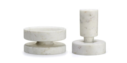 Coupe et vase Mangiarotti Marbles d&