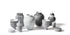 Vases Post Scriptum de Formafantasma - Cassina-groupe de vases et boîtes à motifs noirs et blancs-Cassina