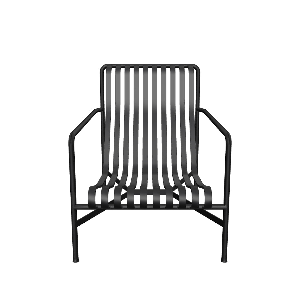 Fauteuil Lounge Palissade High en 3D - HAY