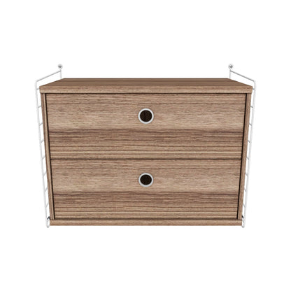 Ensemble Chambre A - 3D - Blanc - Noyer