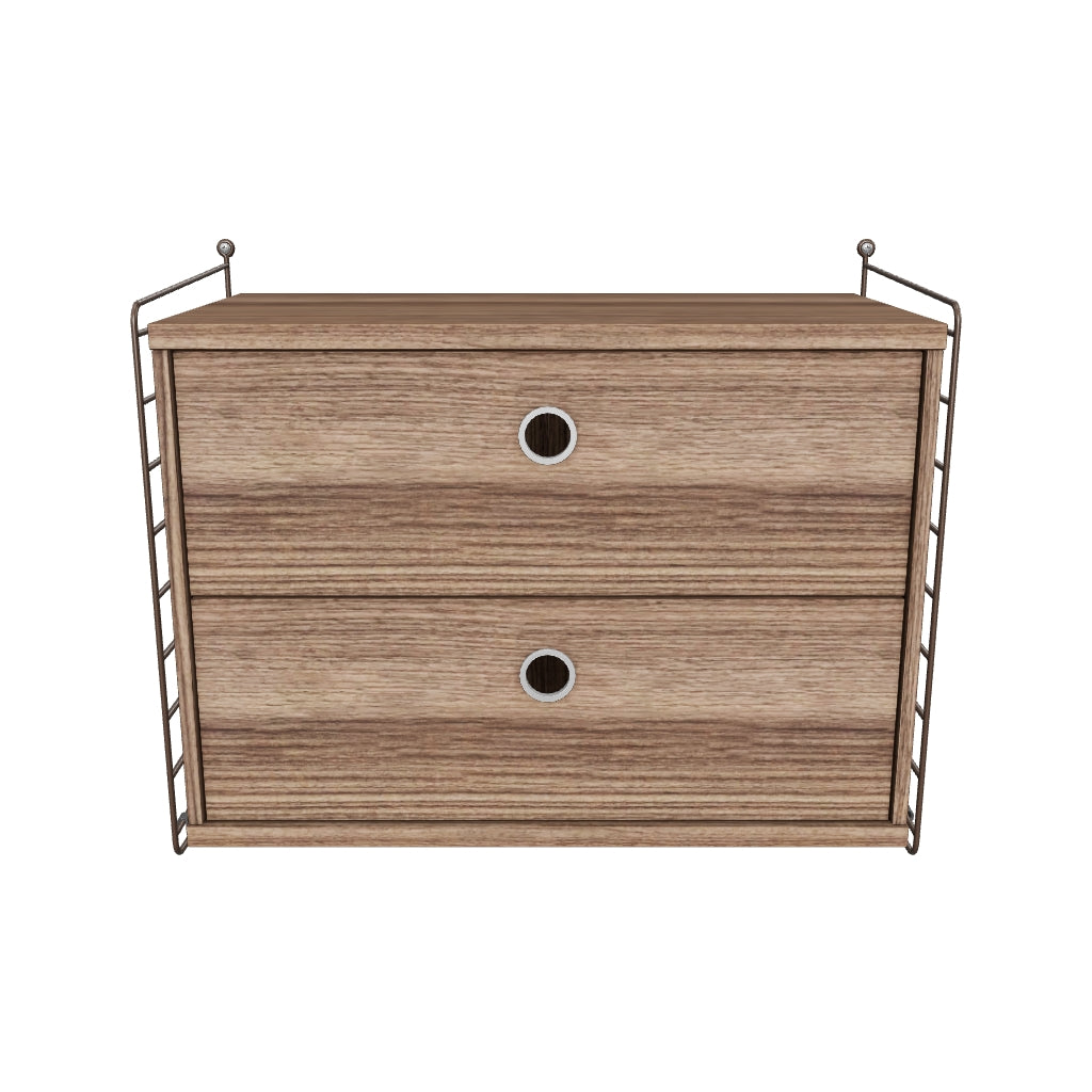 Ensemble Chambre A - 3D - Marron - Noyer