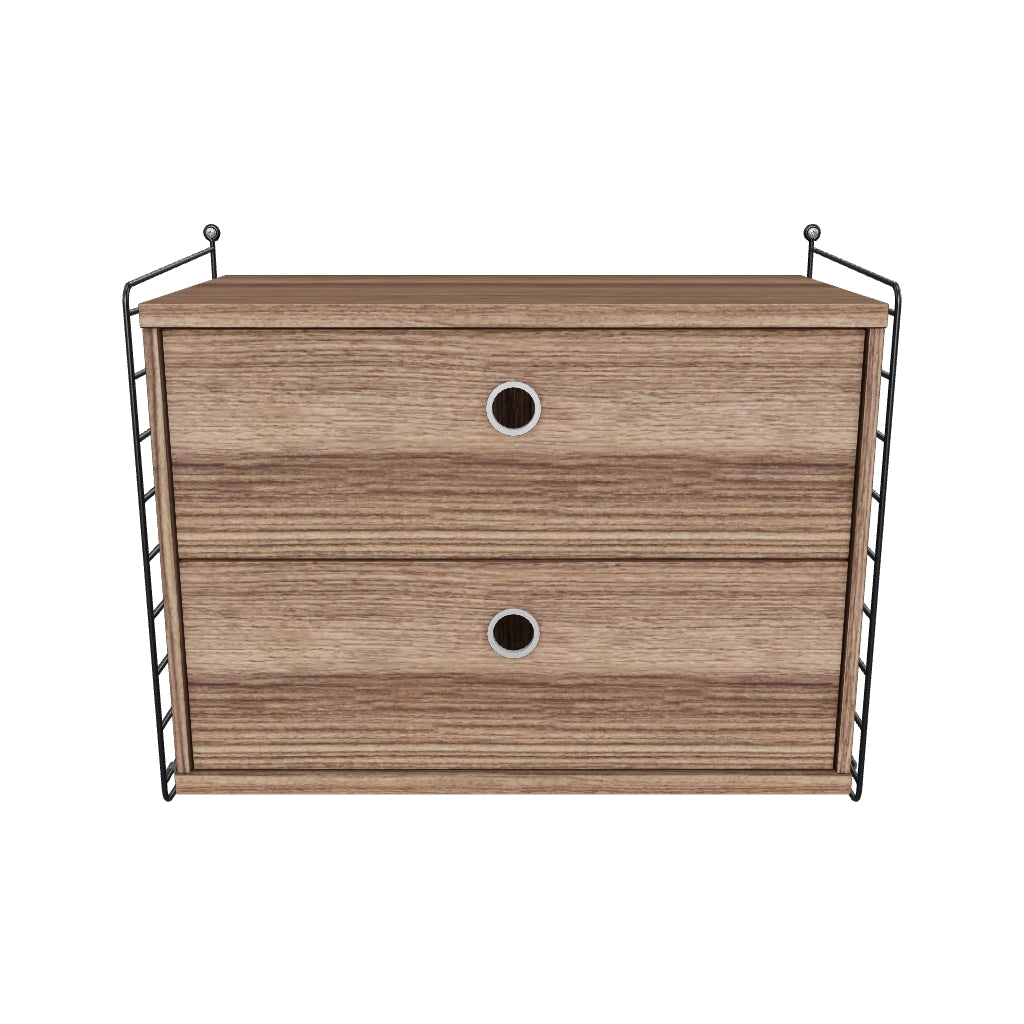 Ensemble Chambre A - 3D - Noir - Noyer