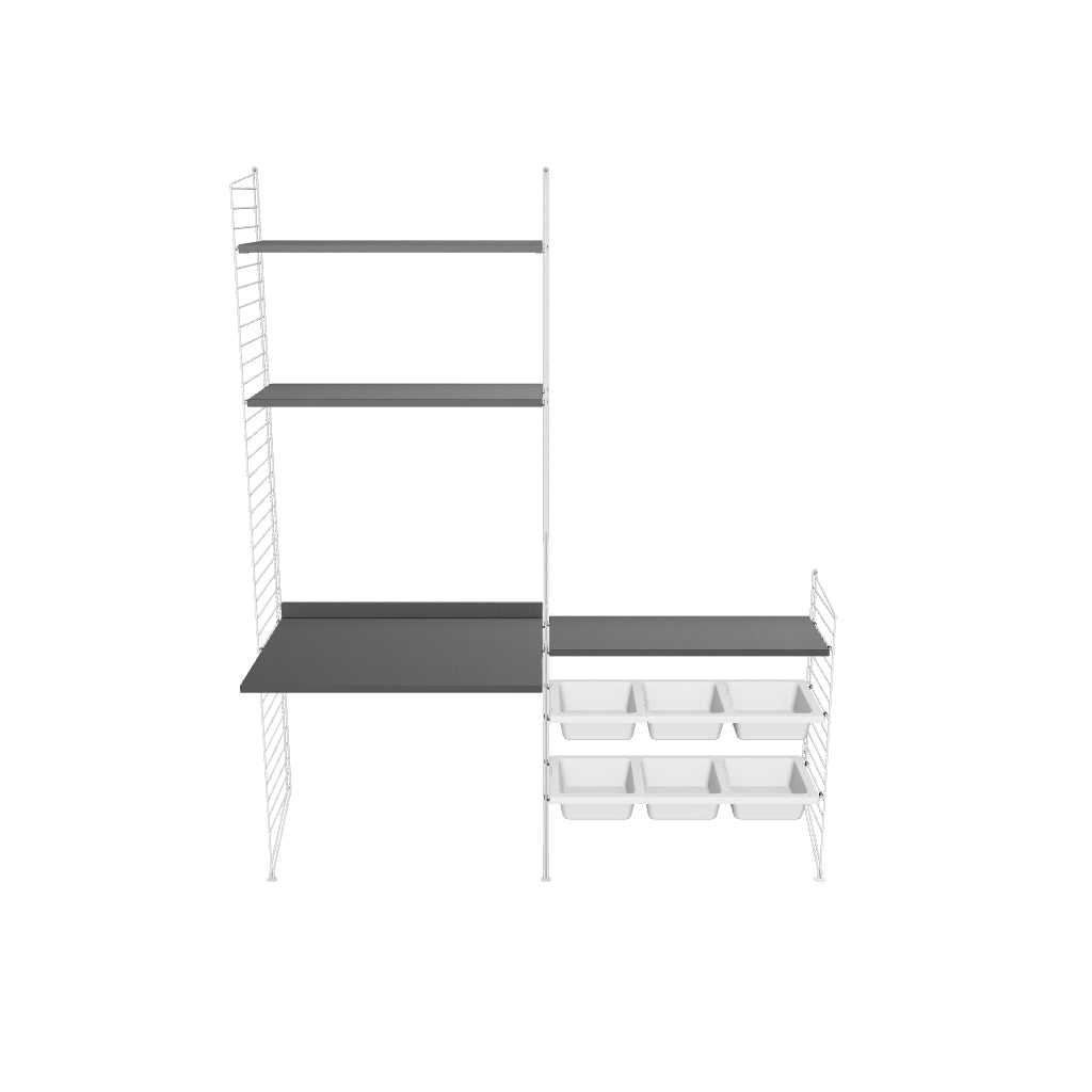 Ensemble Chambre d’enfant E - 3D - Blanc - Gris