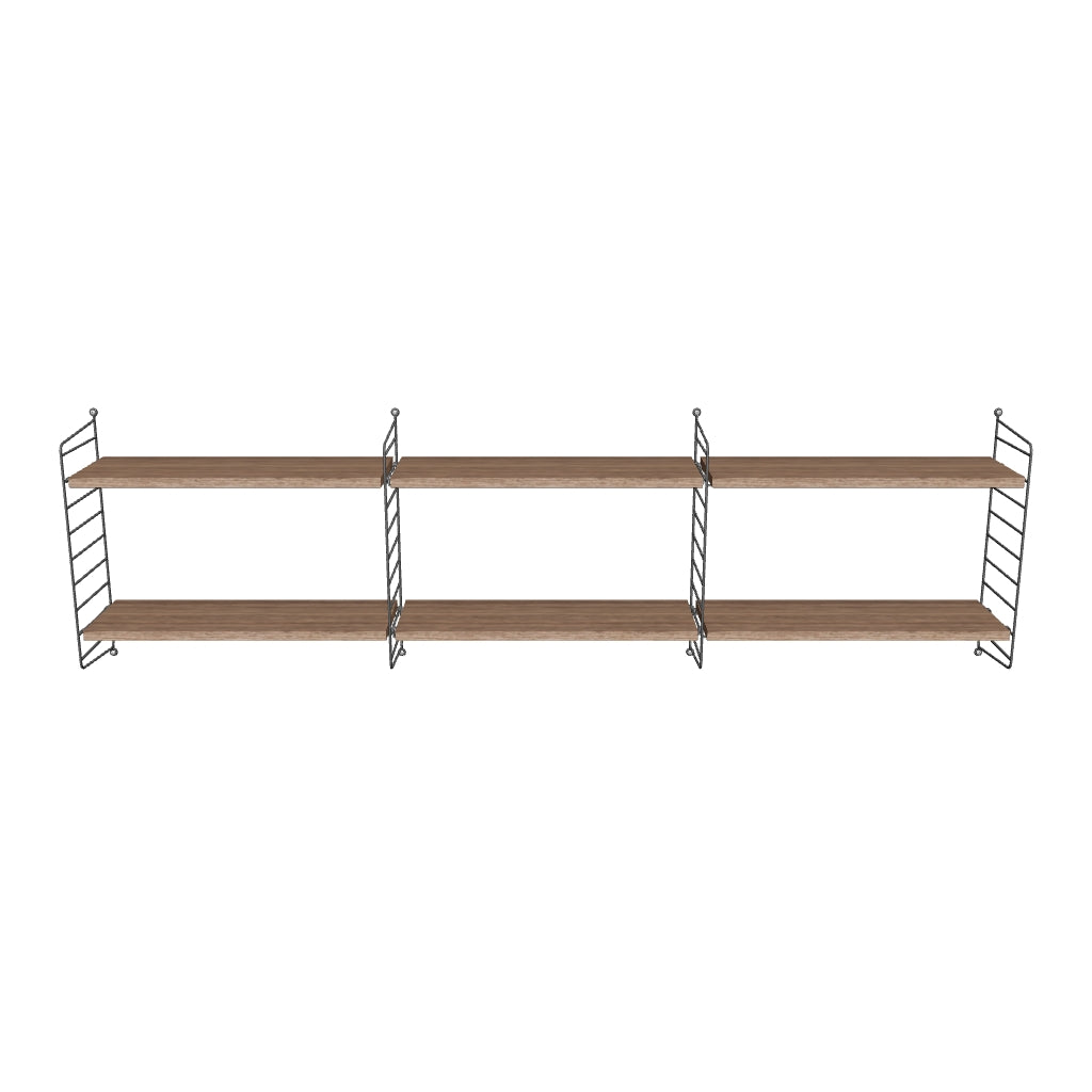 Ensemble de Chambre E - 3D - Gris foncé - Noyer
