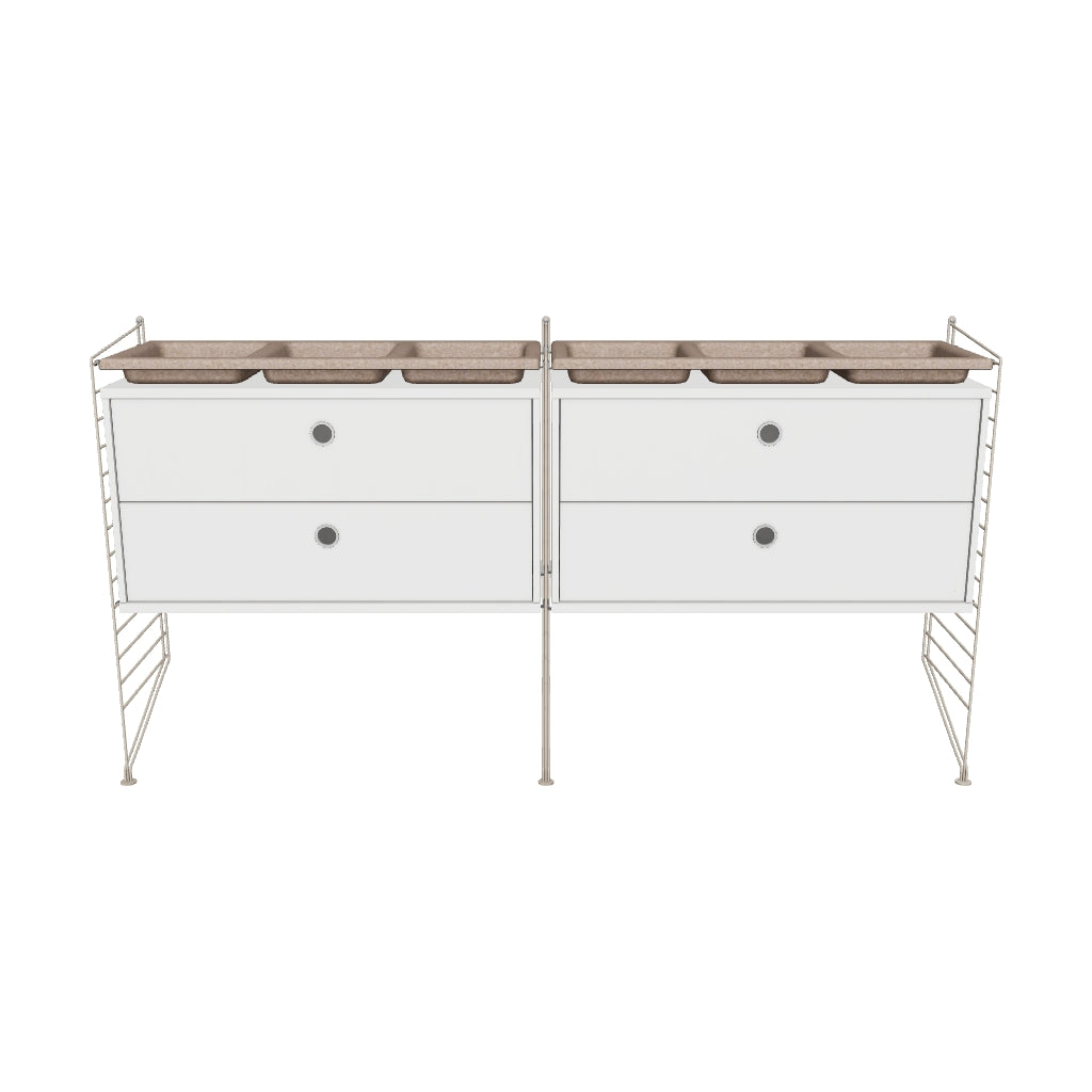 Ensemble de Chambre G - 3D - Beige - Blanc