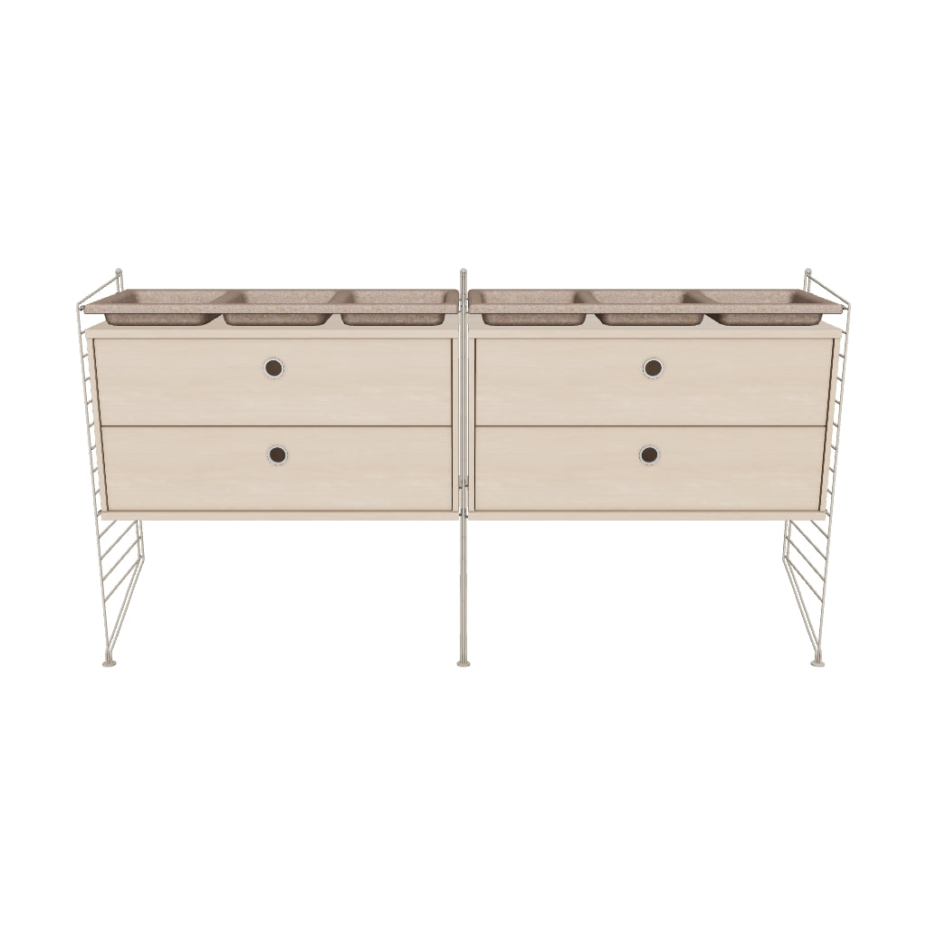 Ensemble de Chambre G - 3D - Beige - Frêne