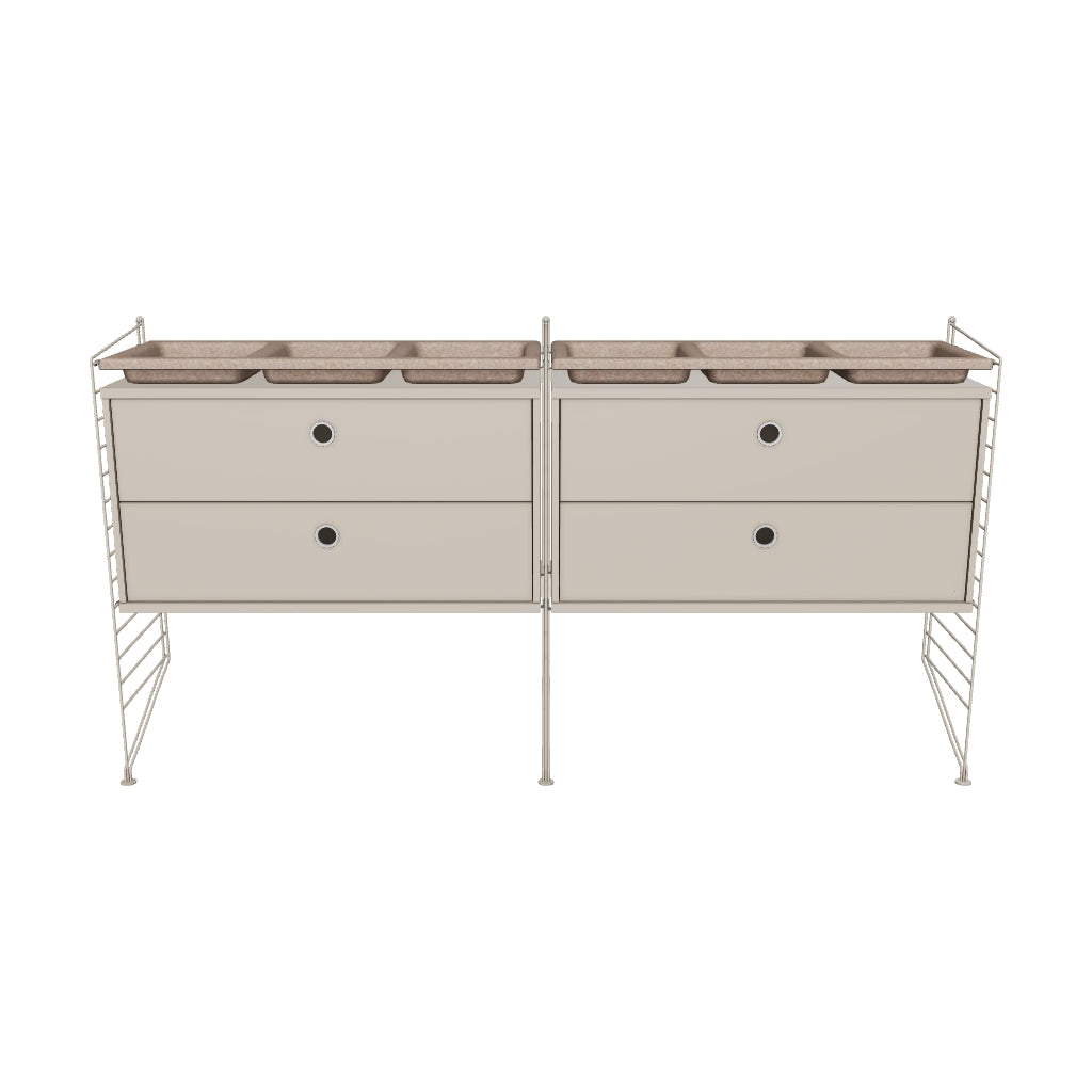 Ensemble de Chambre G - 3D - Beige