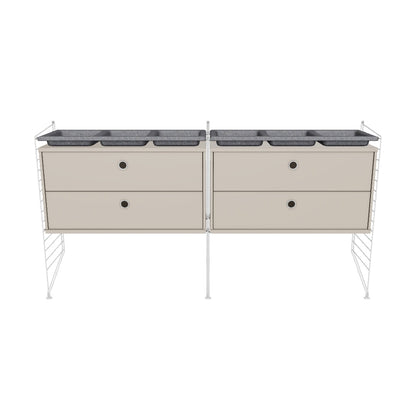 Ensemble de Chambre G - 3D - Blanc - Beige