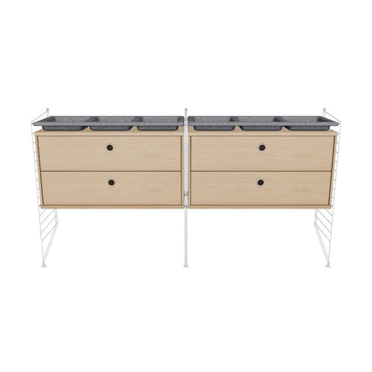 Ensemble de Chambre G - 3D - Blanc - Chêne