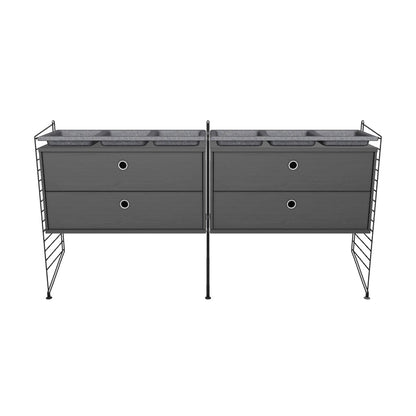 Ensemble de Chambre G - 3D - Noir - Frêne teinté Noir