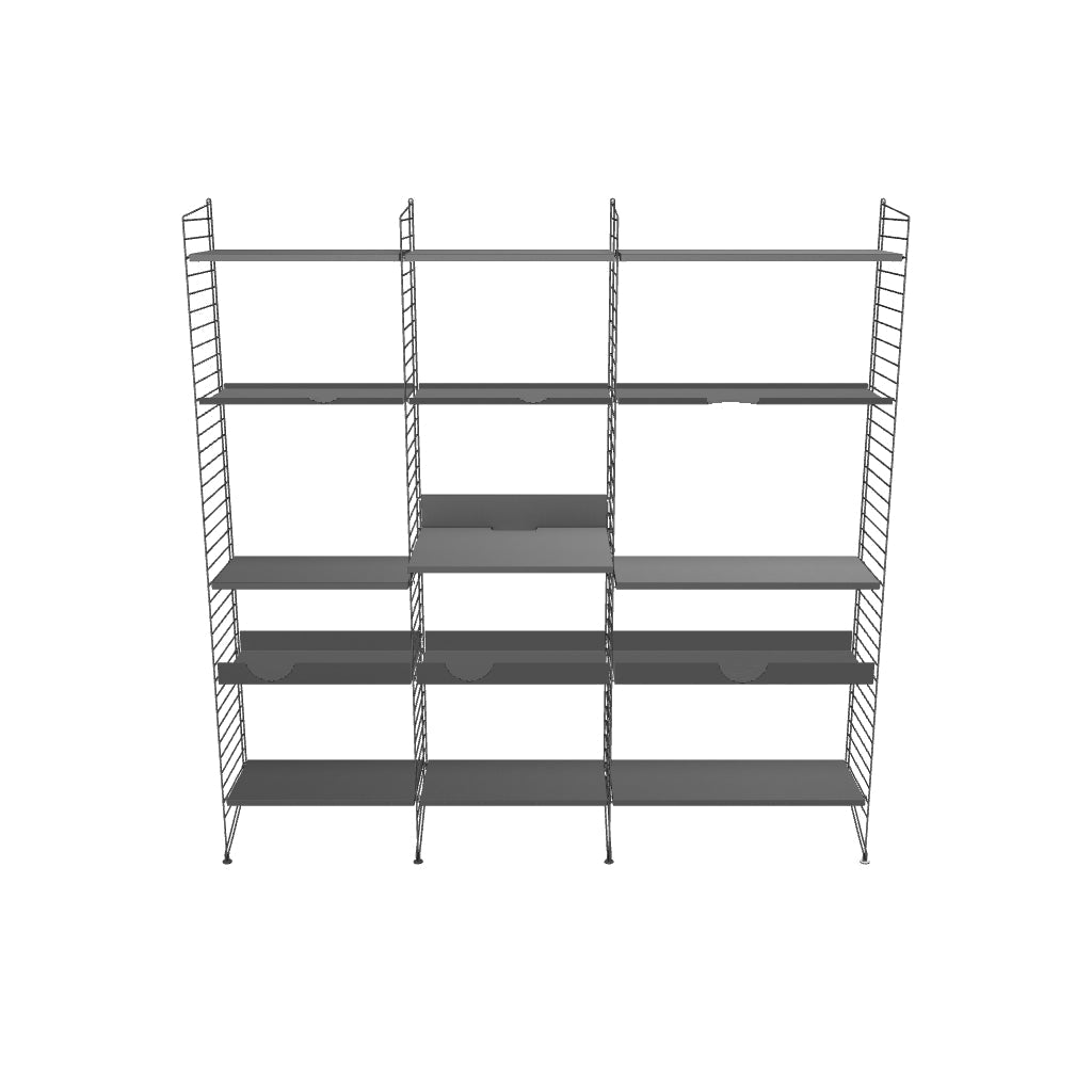 Ensemble de Cuisine L - 3D - Gris
