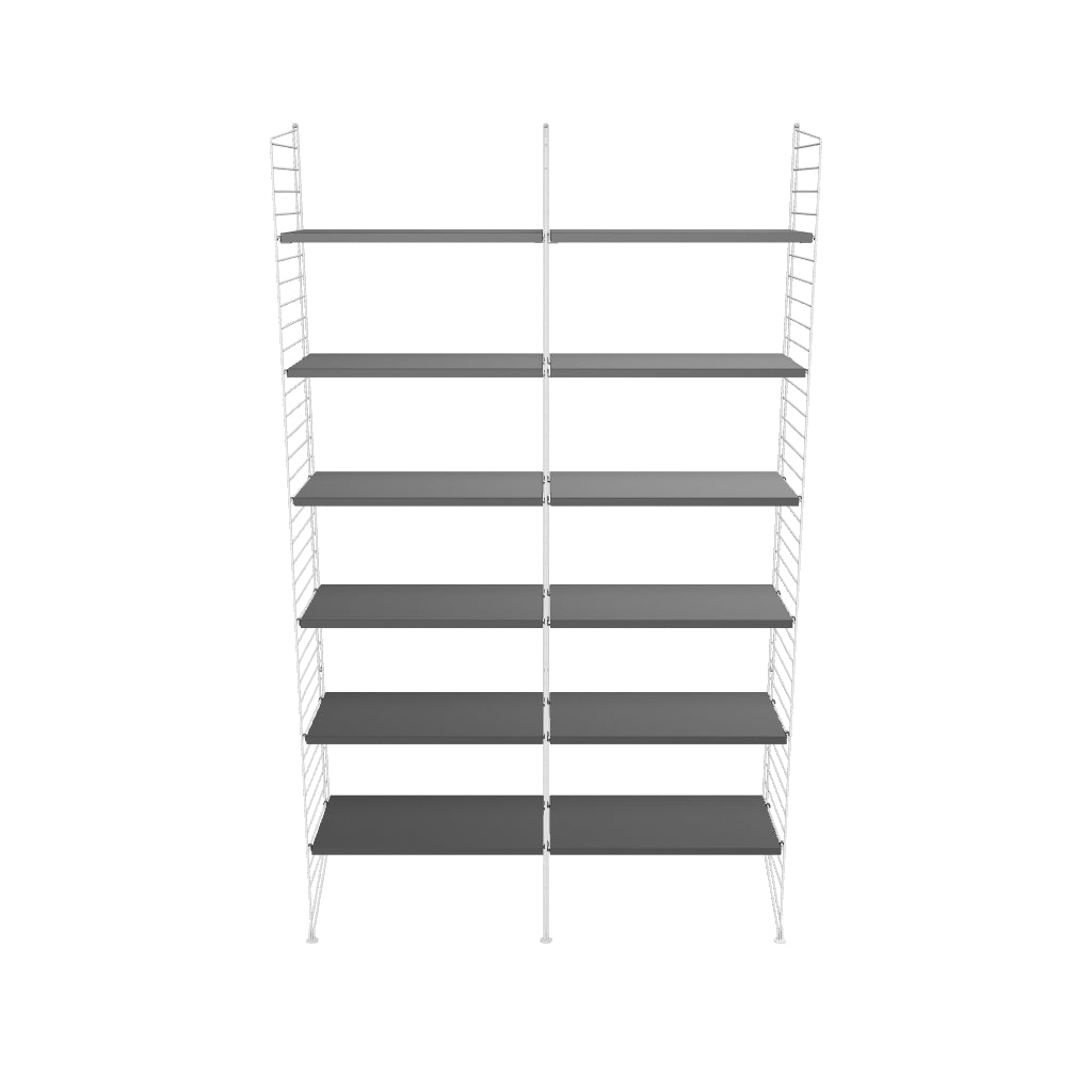 Ensemble de salon A - 3D - Gris foncé-Blanc