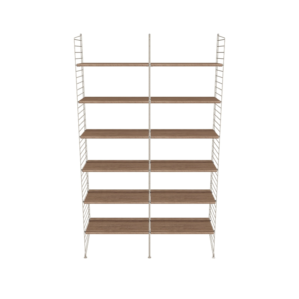 Ensemble de salon A - 3D - Noyer-Beige