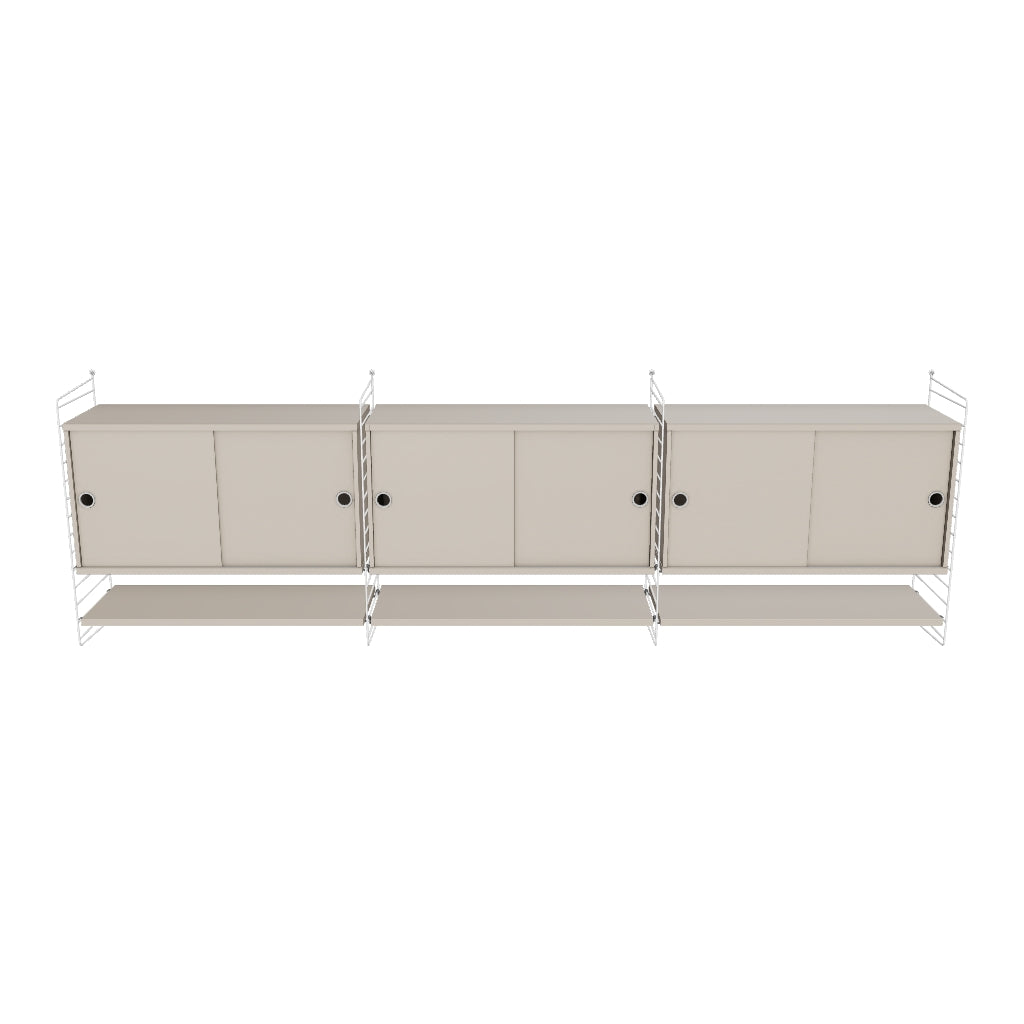 Ensemble de salon E - 3D - Blanc - Beige
