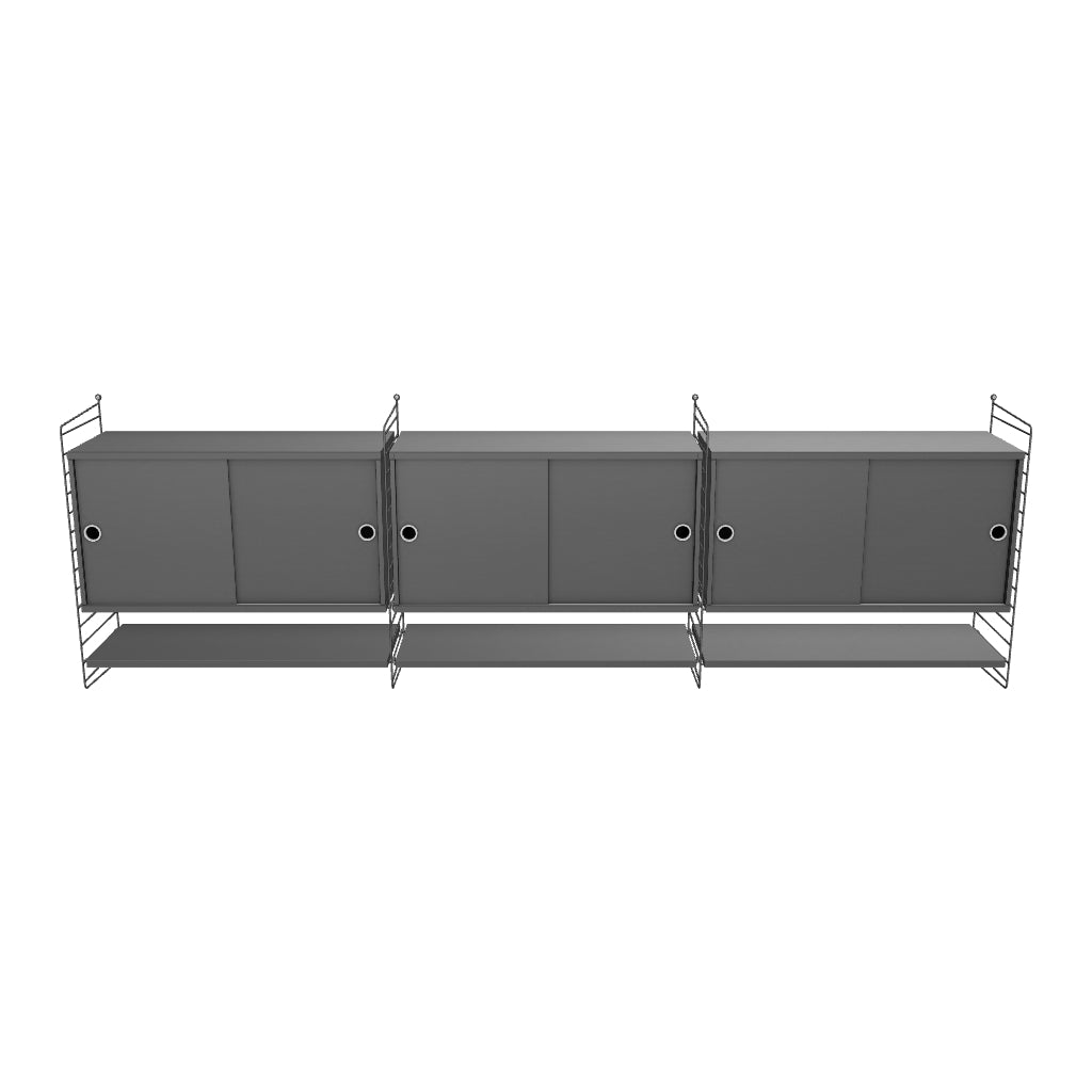 Ensemble de salon E - 3D - Gris foncé