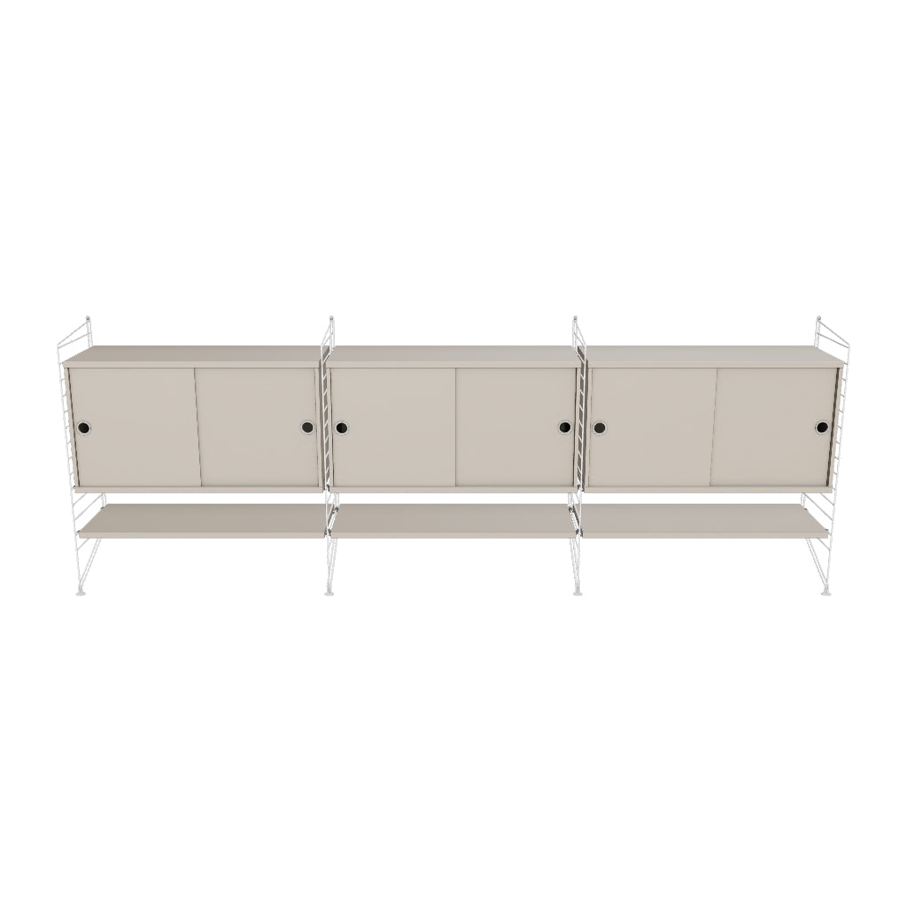 Ensemble de salon F - 3D - Blanc - Beige