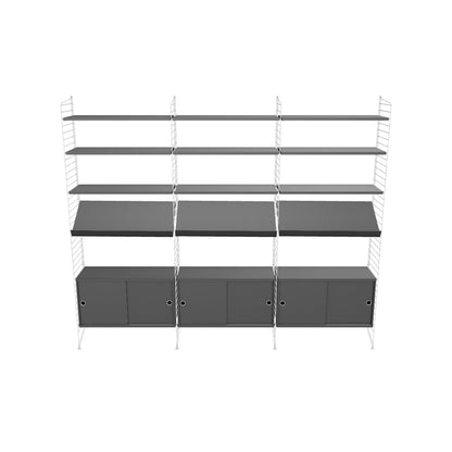 Ensemble de salon G - 3D - Blanc - Gris foncé