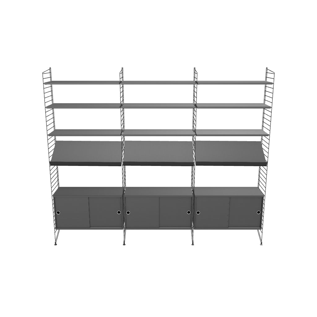 Ensemble de salon G - 3D - Gris foncé