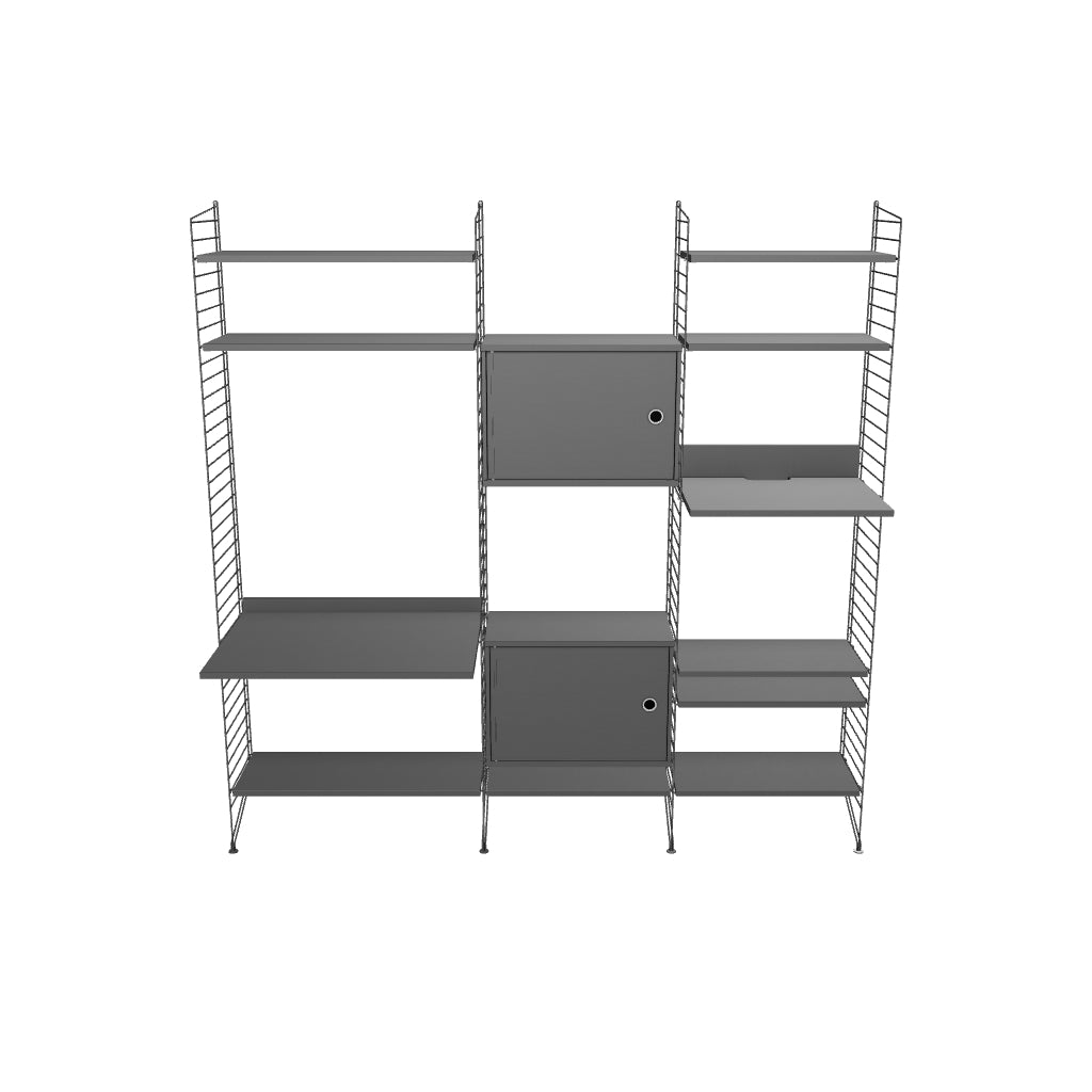 Ensemble de salon P - 3D - Gris foncé