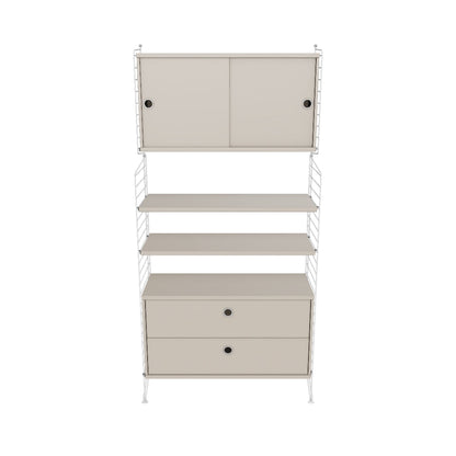 Ensemble de salon R - 3D - Blanc - Beige