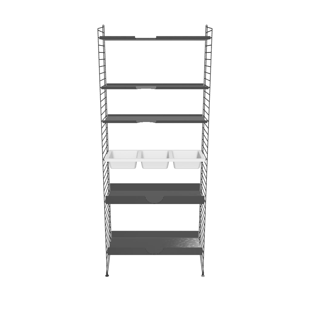 Ensemble Salle de bain L - 3D - Gris foncé