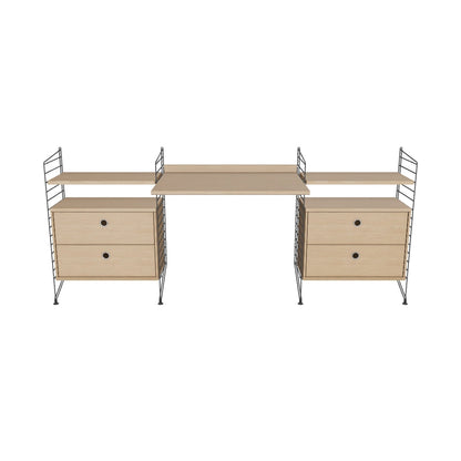 Espace de travail Workspace C - 3D - Chêne - Gris foncé