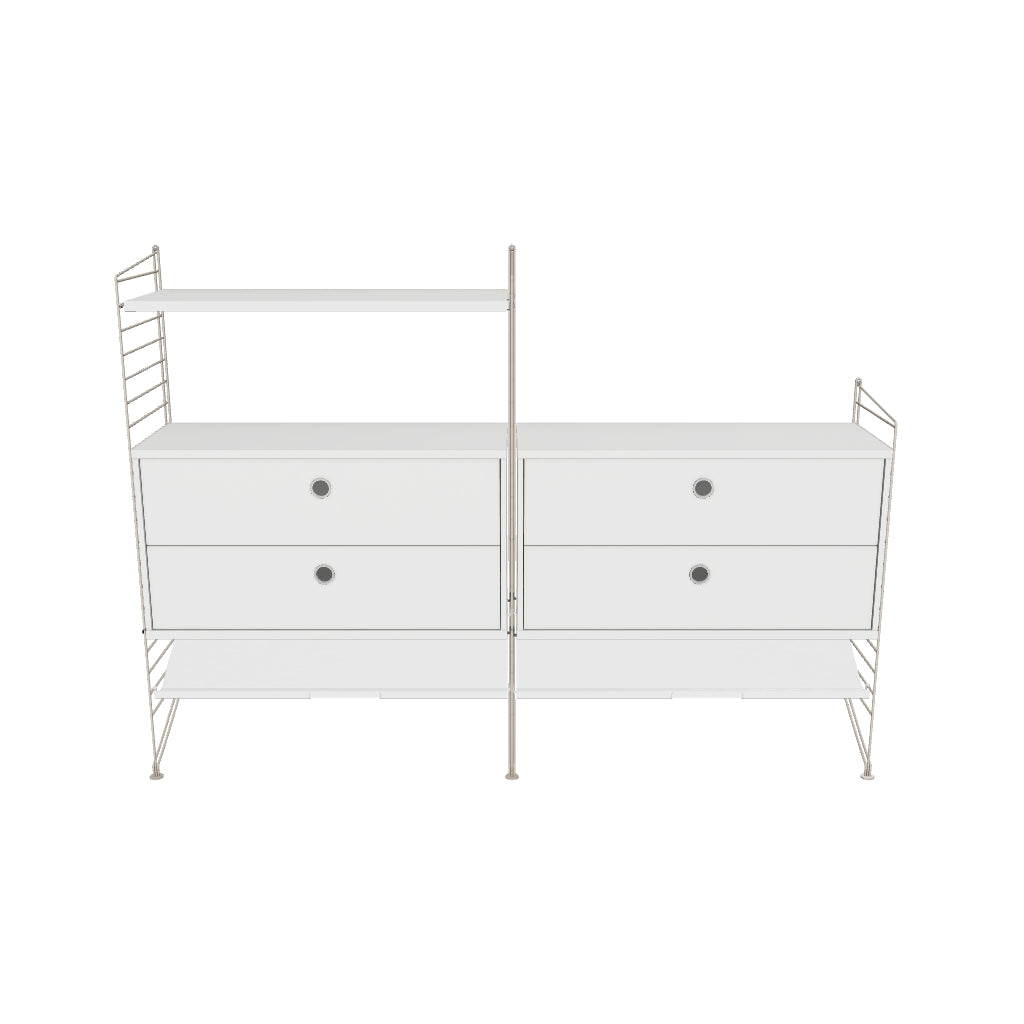 Pack Entrée Hallway U - 3D - Blanc - Beige