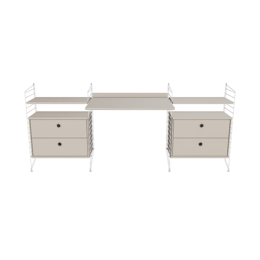 Espace de travail Workspace C - 3D - Beige-Blanc