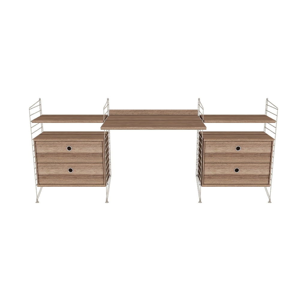Espace de travail Workspace C - 3D - Noyer-Beige