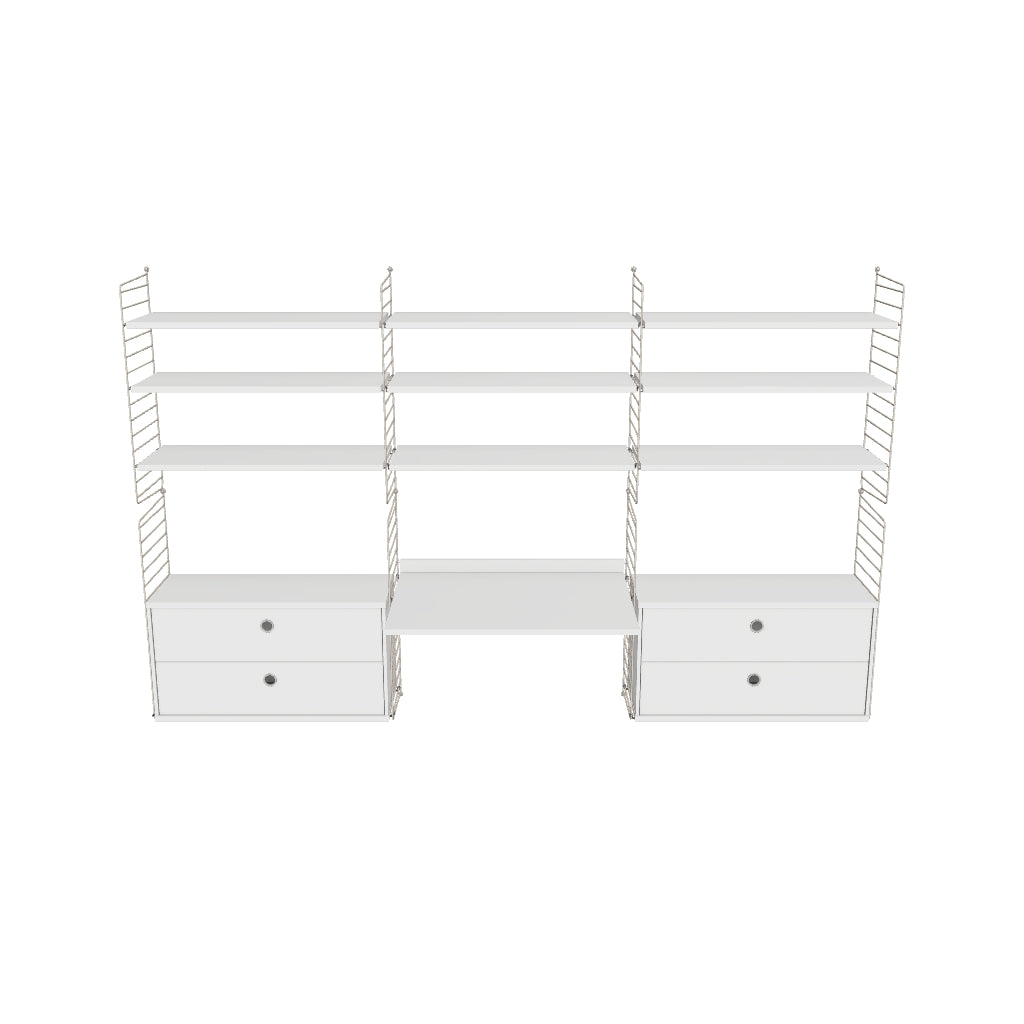 Espace de travail Workspace F - 3D - Blanc-Beige