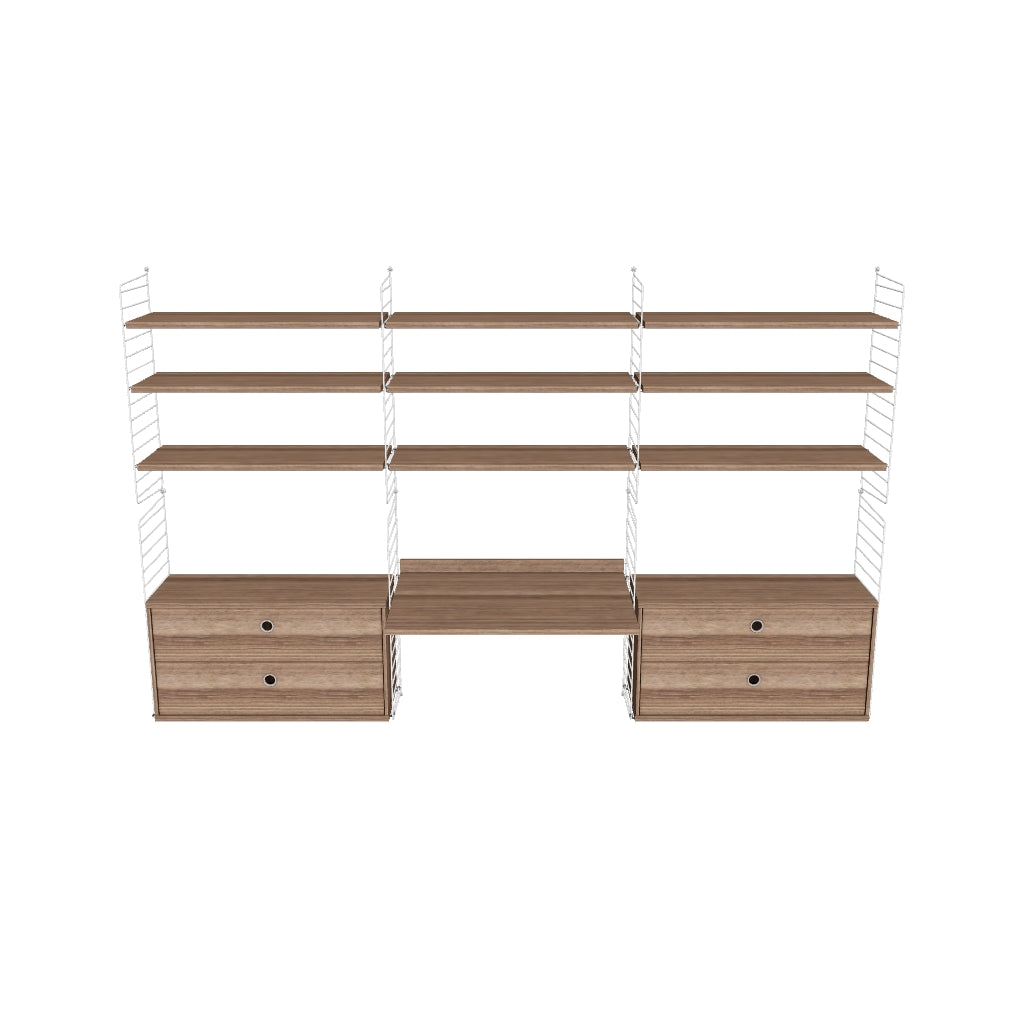 Espace de travail Workspace F - 3D - Noyer-Blanc