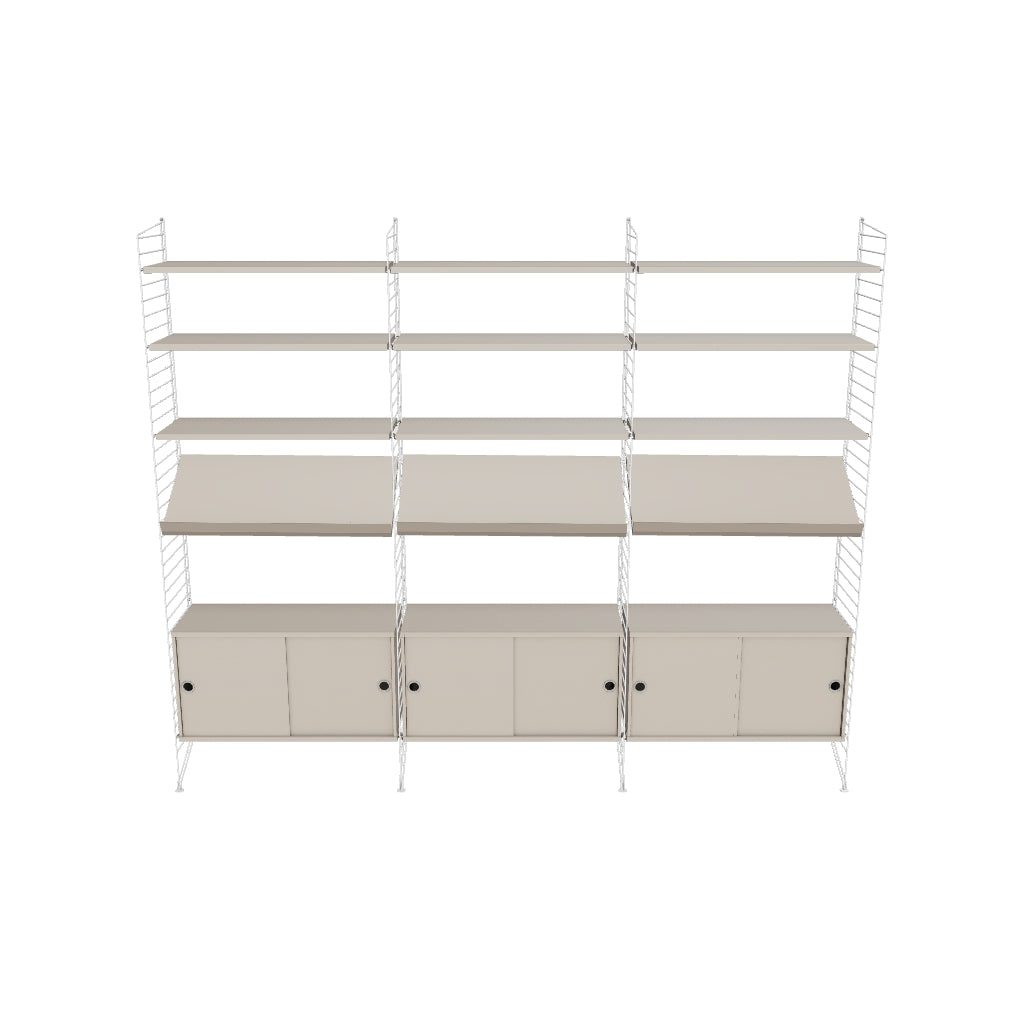 Ensemble de salon G - 3D - Blanc - Beige