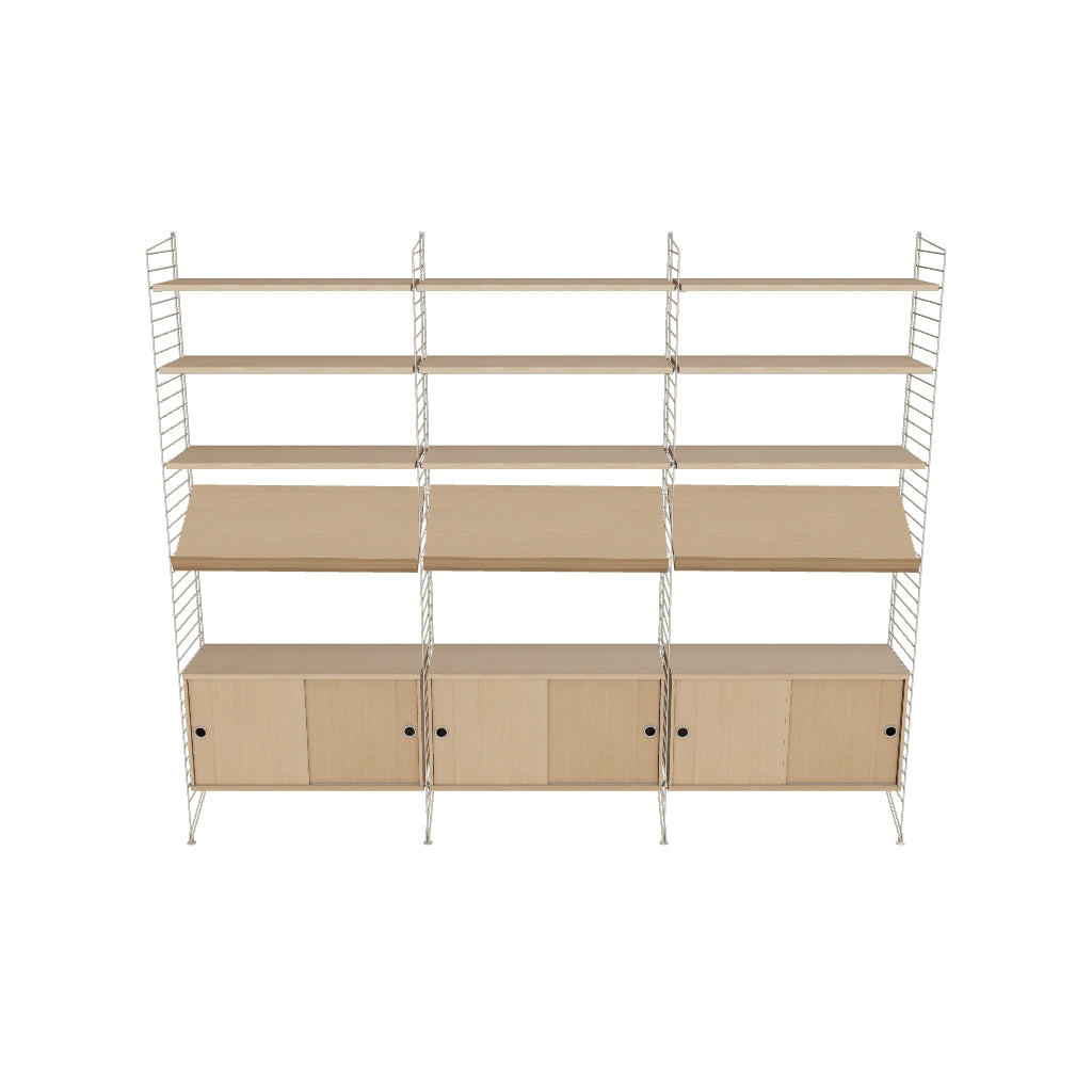 Ensemble de salon G - 3D - Beige - Chêne