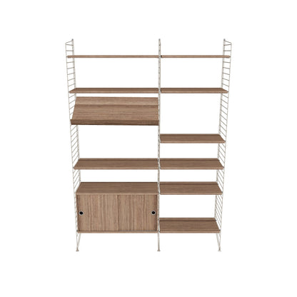 Ensemble de salon H - 3D - Beige - Noyer
