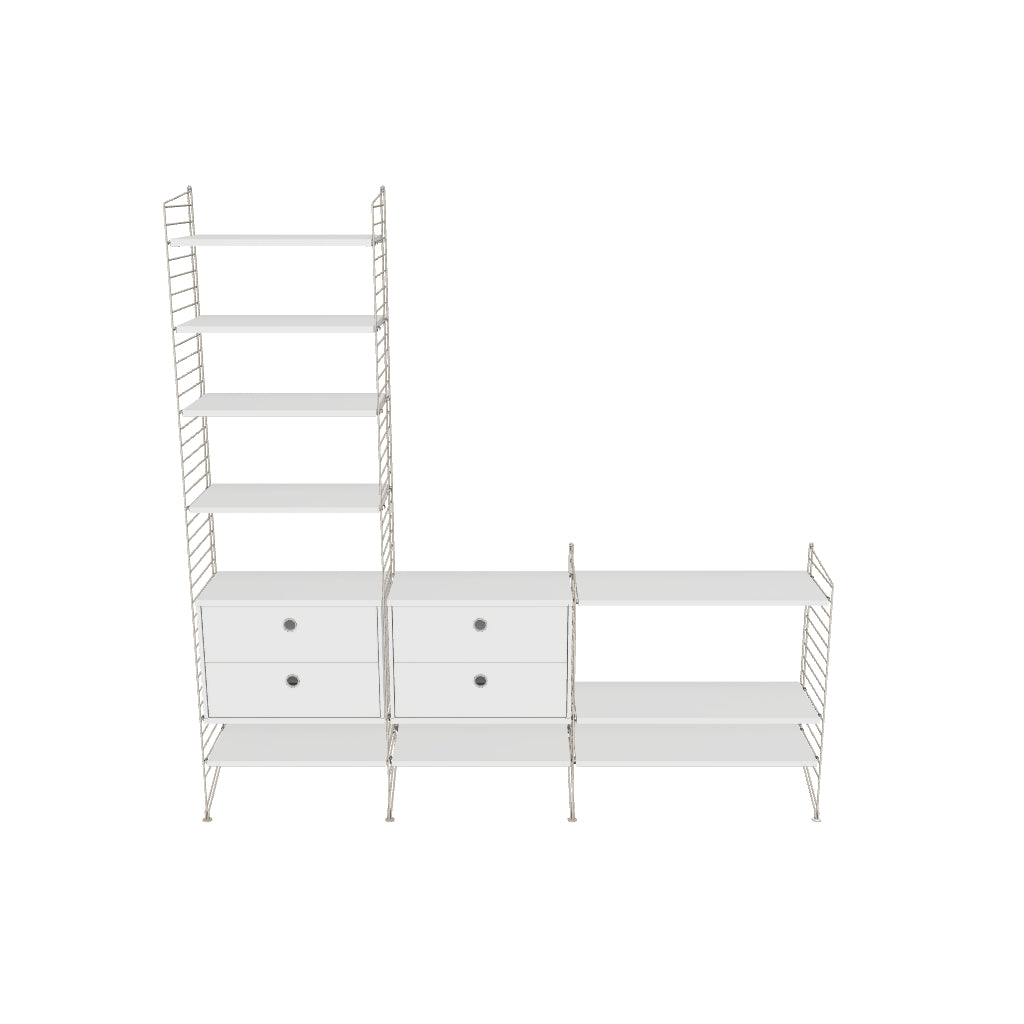 Ensemble de salon J - 3D - Beige - Blanc
