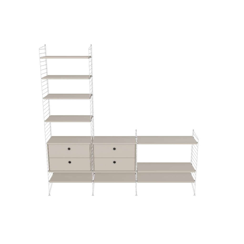 Ensemble de salon J - 3D - Blanc - Beige