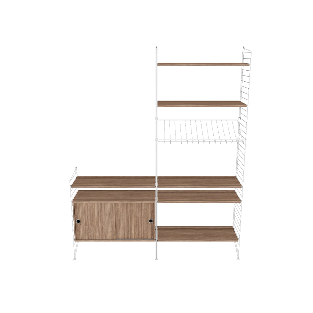Ensemble de salon K - 3D - Blanc - Noyer