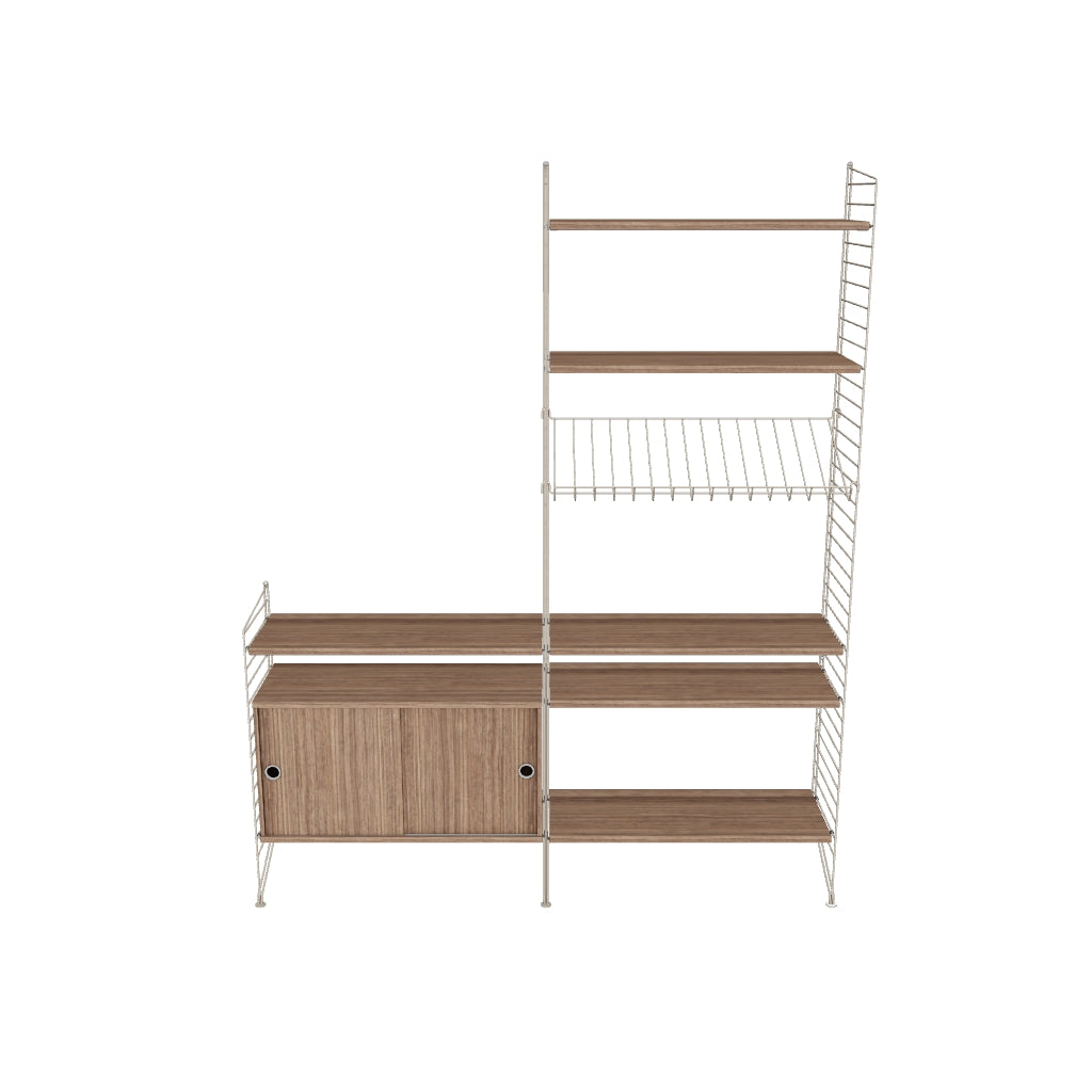 Ensemble de salon K - 3D - Beige - Noyer