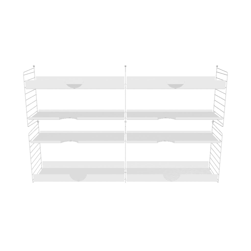 Ensemble de salon L - 3D - Blanc