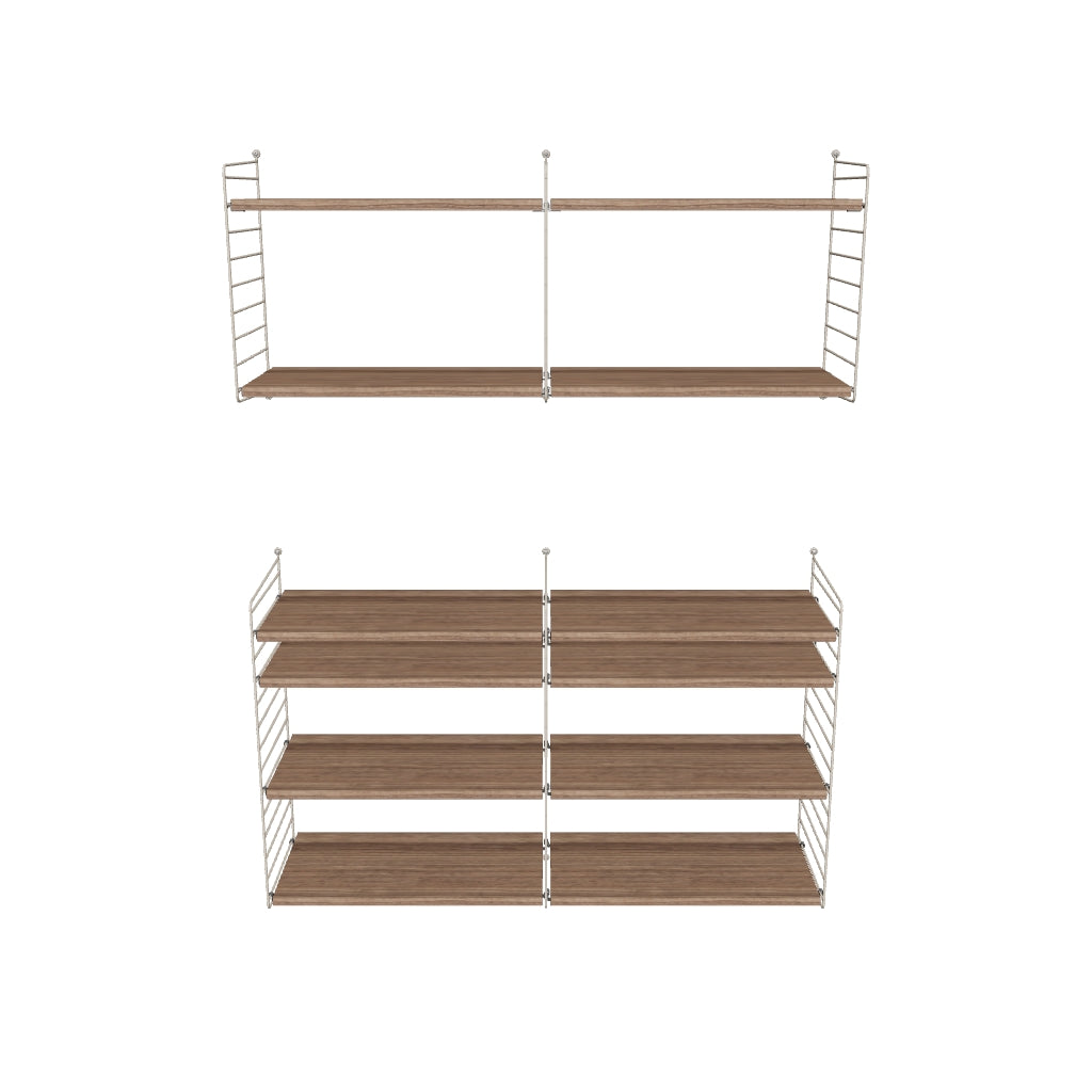Ensemble de salon N - 3D - Beige - Noyer