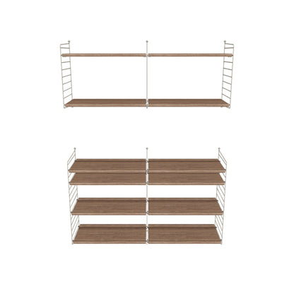 Ensemble de salon N - 3D - Beige - Noyer