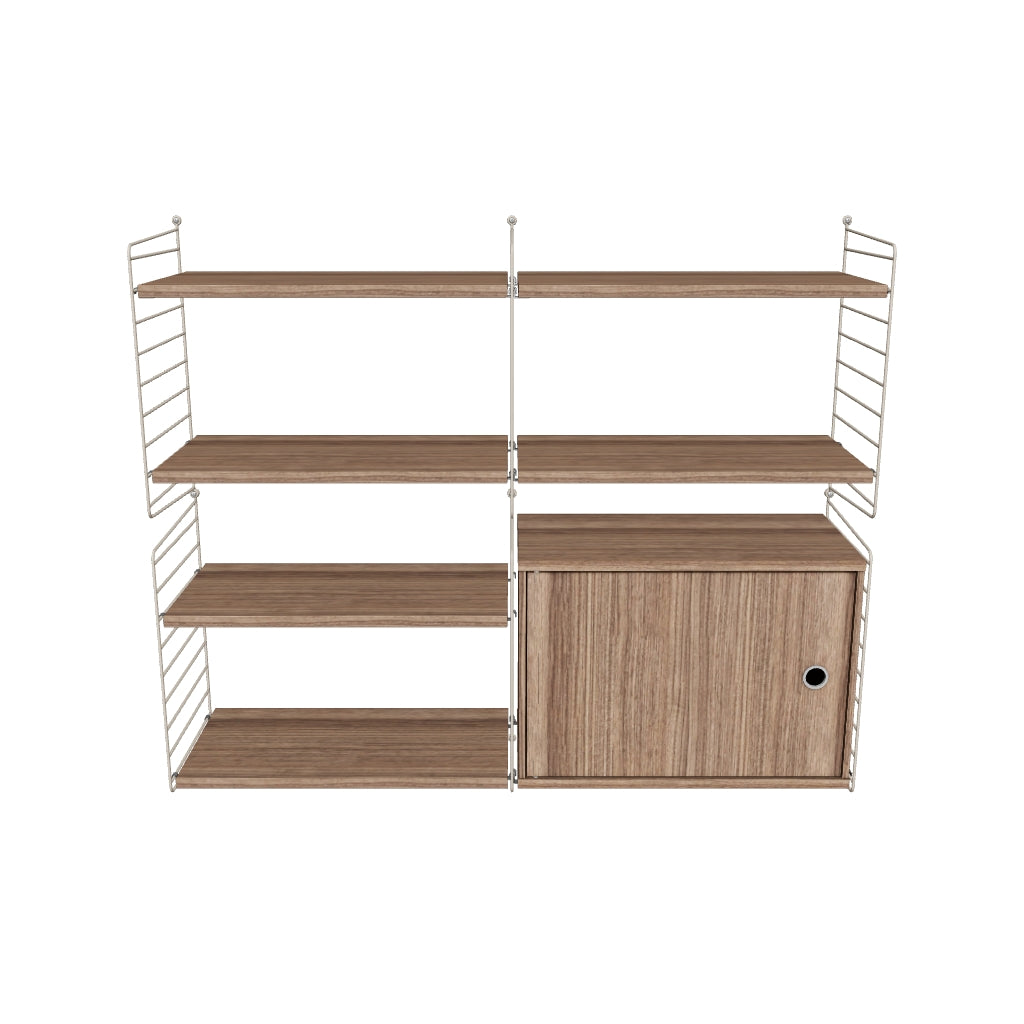 Ensemble de salon R - 3D - Beige - Noyer