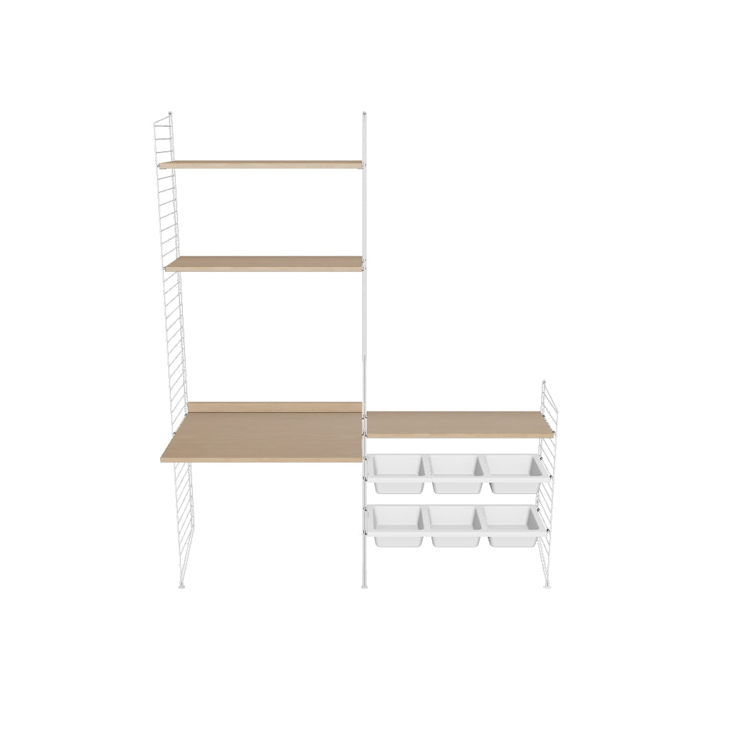 Ensemble Chambre d’enfant E - 3D - Blanc - Chêne